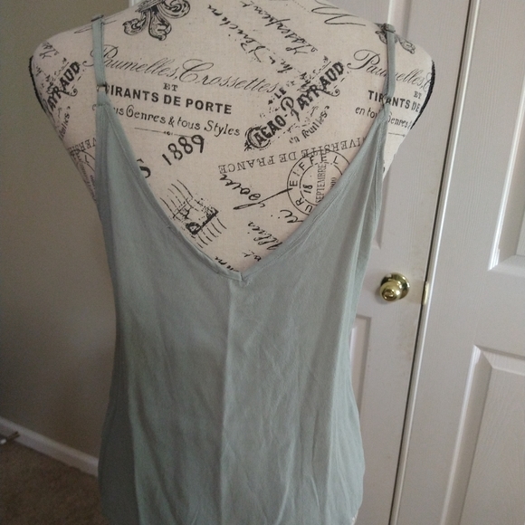 3/$15 or $10 Forever 21 pale green adjustable strap tank top - Picture 4 of 7